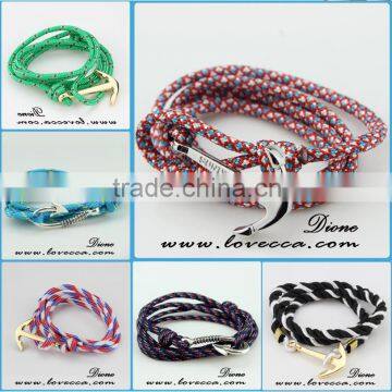 Anchor Bracelet Nautical Rope Anchor Bracelet Men Black