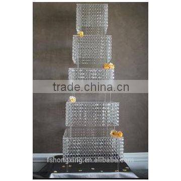 CD-009 5 tier acrylic wedding cake stands