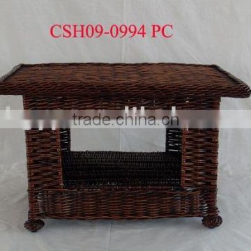 willow/wicker teatable