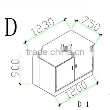 alkali & acid resistant all steel lab side table with double door tool cabinet in science laboratory