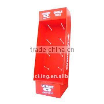 1 color printing display rack with hooks for Toiletries