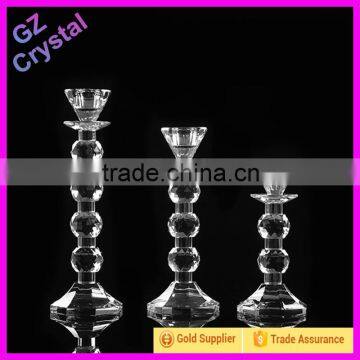 wholesale long-stemmed glass crystal candle holder for wedding