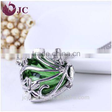 fashion women heart perfume essential oil necklace diffuser locket