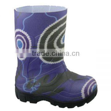 kids injection pvc rain boots warm rain boots fur wellingtons boots compitition rain boots