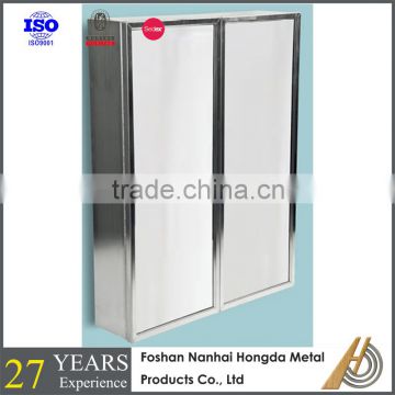 corner stainless steel bathroom mirror cabinet