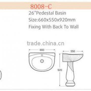 Hot Sale Bathroom Ceramic Decorated Sanitary Ware Suite D8008 photo-3