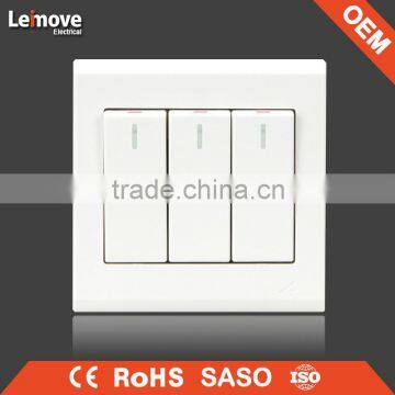 High Quality Frosted Faceplate PC White Two Gang One Way Swtich Two Gang Two Way Switch photo-3