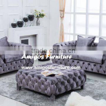 Elegant sofa set antique velvet sofa