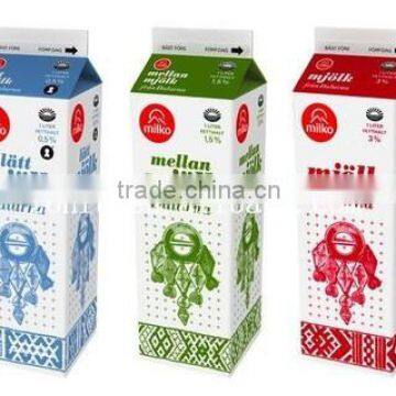 500ml,1000ml Milk Gable top cartons