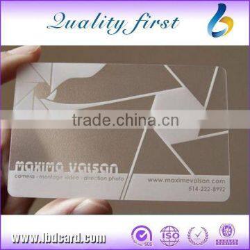 Low MOQs EM4305 NFC Transparent Business Cards Printing