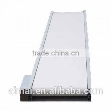 White glossy food grade pvc conveyor belt in conveyor