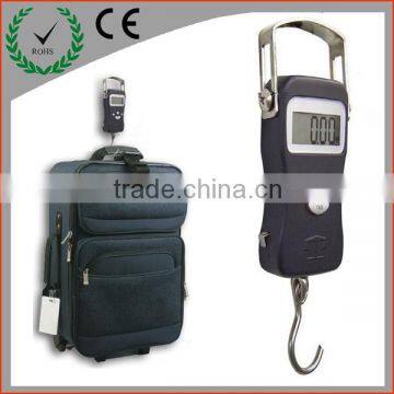 50kg digital luggage weight hook scale with measure tape