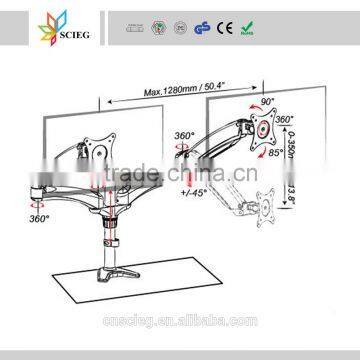 Surface Mount Lcd Monitordual Lcd Monitor Desk Mount StandDual Gas Spring Monitor Arm photo-3