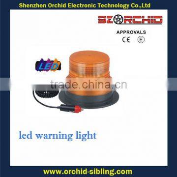 E4 approval pc lens 12v amber magnetic led beacon with black glue