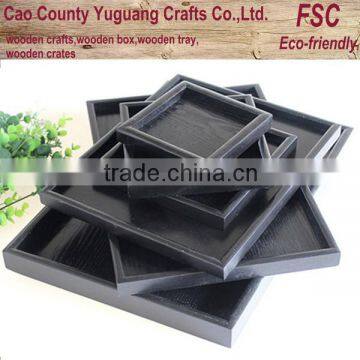 restaurant wooden different style serving trays sets