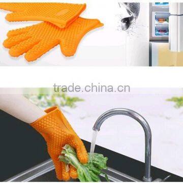 China facotry Amazon Hot Selling Silicone BBQ Gloves Silicone dishwashing gloves