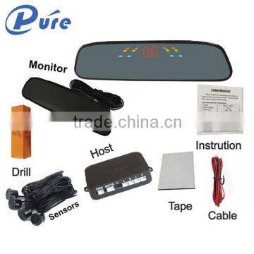 2016 hot selling 4 sensors car rear view parking assist system with four-step Bibi sound alarm