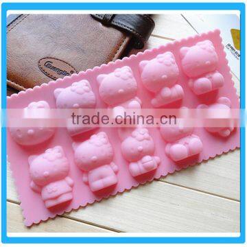 10 Cubes Cake Mold Silicone Cookie Tray Cartoon Shape Silicone Cake Tray