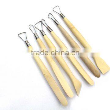 6pcs Hand Clay Pottery Tools Set With Steel Ribbon Blades /sculpting Tools