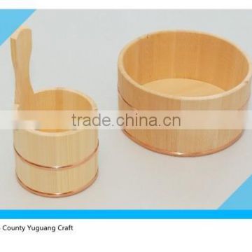 2015 high quality hot sell decorative handmade unfinished wooden barrel with handle