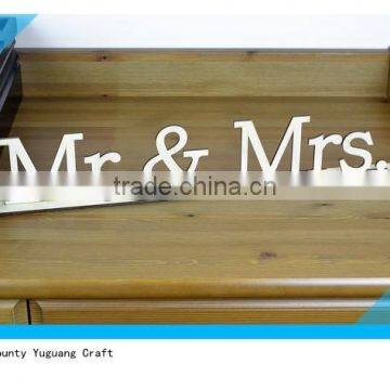 Freestanding Home Decor Mr & Mrs Wood Word Sign photo-3