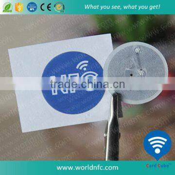 Full Color Printing Logo Customized NTAG215 NFC RFID Label With 3M Glue