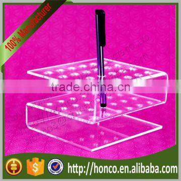 24 Bins Acrylic Eyebrow Pencil Display Pen Holder Rack,Clear Colur photo-3