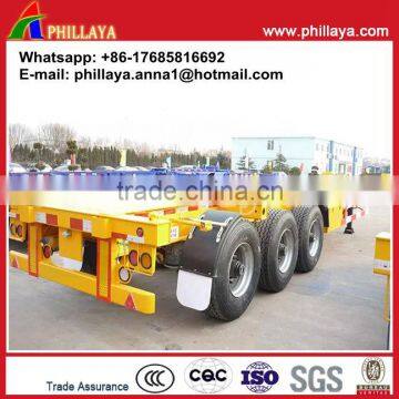 2017 40ft 3 Axle Retractable skeletal Container Semi trailers for Sale
