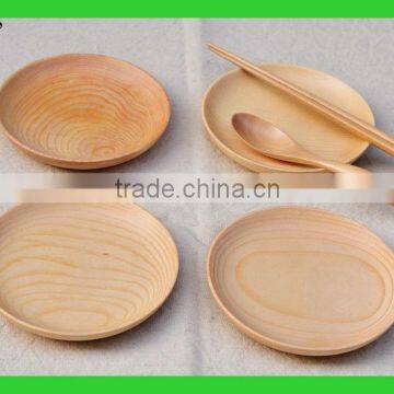 Custom round wood plate Round wooden tray Wood plate