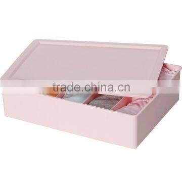 Plastic Waterproof 10 Grid Underwear PP Storage Box Design With Lid