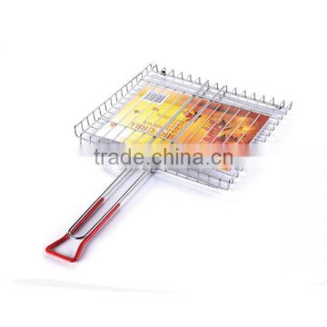 Barbecue grill mesh with plastic handle