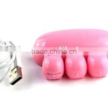 New Arrival Lovely Cartoon Pig Design 3 Port USB Hub 2.0 USB Interface Promotion Gift Choice Present With Card Reader Function photo-3