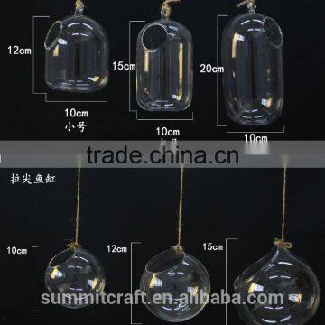 Transparent Flower Glass Vase Anique Hanging Glass Vase photo-5