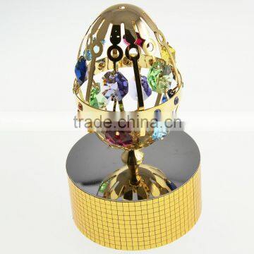 Beautiful Gold Plated Metal Easter Egg With Crystals From Swarovski photo-2