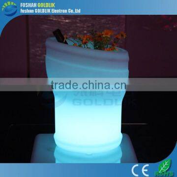 Colorful Changing Plastic Beer Barrel Cooler with LED light