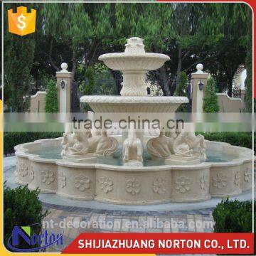 Marble outdoor antique big swan water fountains NTMF-S033Y