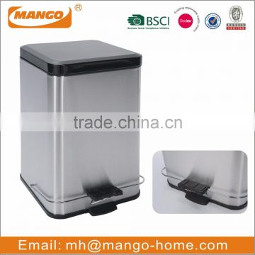 Square Stainless Steel garbage trash bin