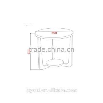 New Design Wood Sofa Side Table High Quality Glossy MDF Wood Round Bed Side Table Coffee Table photo-4