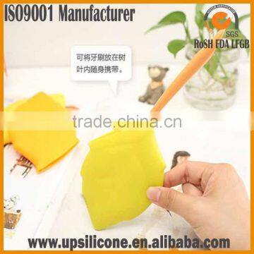 Plastic Travel Folding Cup Travel Camping Silicone Folding Cup Silicone Leaf Travel Cup Wholesale photo-2