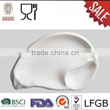 Leaf Shape Melamine Plate,melamine white plate,white dish