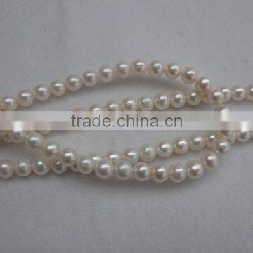 latest 9-10mm white freshwater pearl strand