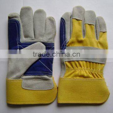 Cow split leather of fine quality safety gloves