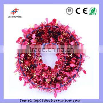 2015 New Hot Seal Beautiful Design Elegant Pet Tinsel Christmas Wreath photo-2
