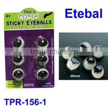 TPR glow in the dark eyeball toys for kids