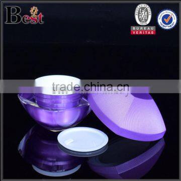 Purple Plastic Cosmetic Packaging Cream Jar 15g photo-3
