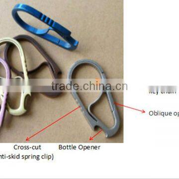 TK-1773 Outdoor Edc Tool Titanium Alloy Quick Release Anti-lost Titanium Carabiner With Bottle Opener photo-2