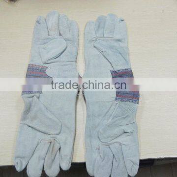 10.5" Cow Split Leather Full Palm Working Glove(BC/C Grade) photo-2