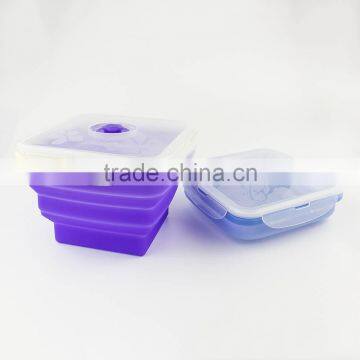 New Design High Quality Eco-friendly Reuseable Silicone Folding Bowls/lunch Boxes/storages photo-6