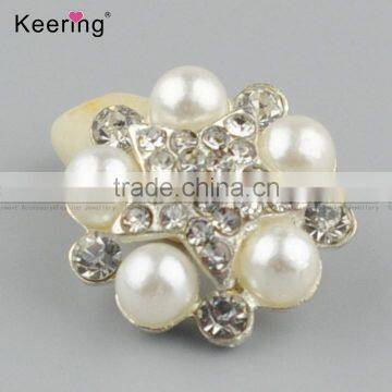 Keering-style Hotsale Star Pearl Rhinestone Button Pins for Garments WBK-1469 photo-4