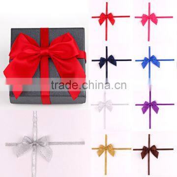 White Double Faced Satin Ribbon Bow photo-4